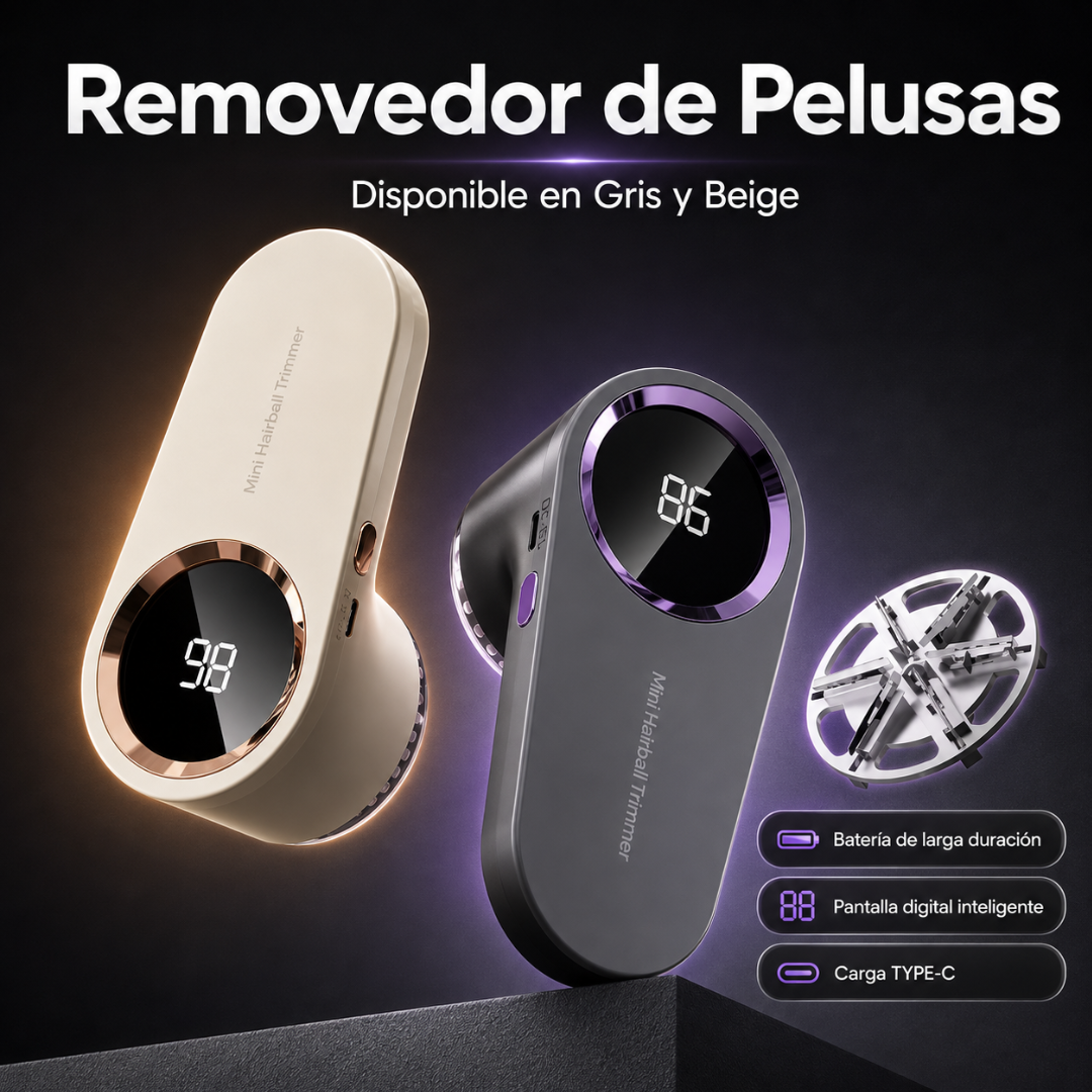 Removedor de Pelusas con Pantalla Digital